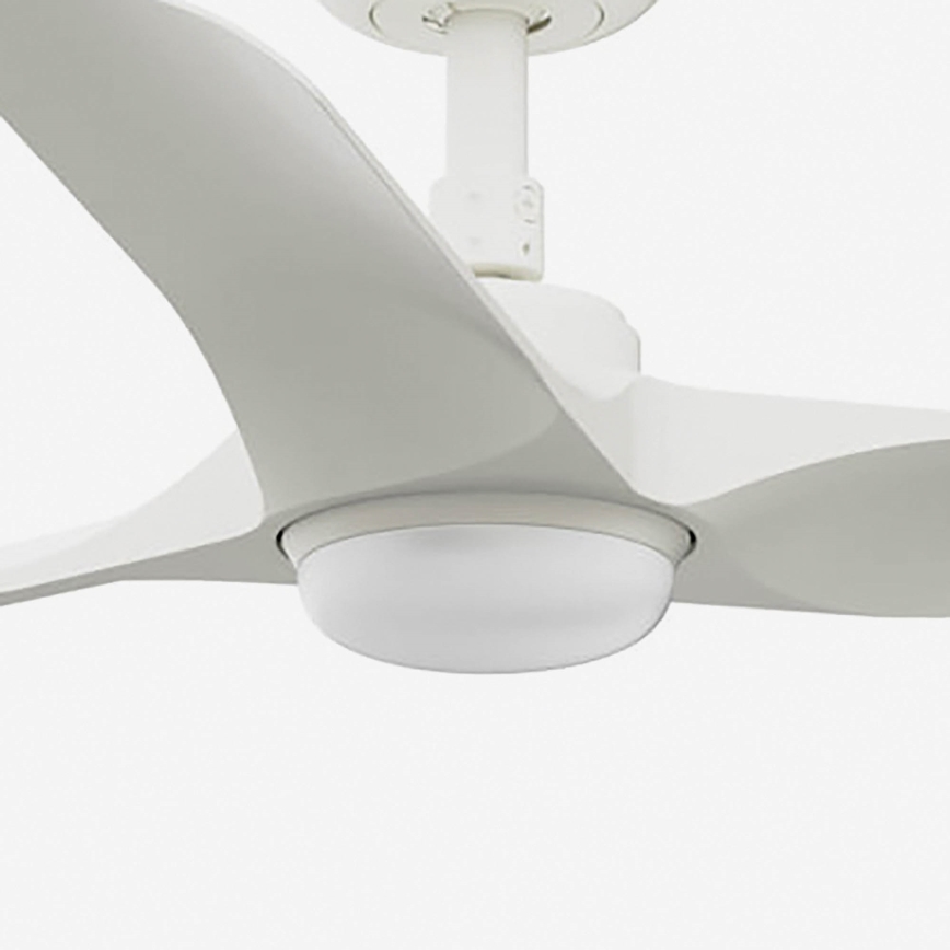FARO 33824-1TW - LED reguliuojamas lubinis ventiliatorius HEY S LED/10W/230V 2700/3000/4000K, balta, skersmuo 90 cm + nuotolinis valdymas
