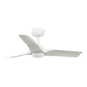 FARO 33824WT-1TW - LED Reguliuojamas lubinis ventiliatorius HEY S LED/10W/230V 2700/4000/6000K balta diametras 90 cm Wi-Fi Tuya + nuotolinio valdymo pultas
