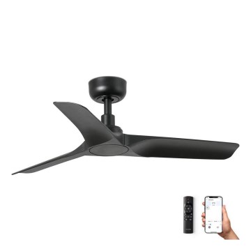 FARO 33825WP - Lubinis ventiliatorius HEY S juodas d. 90 cm SMART + nuotolinio valdymo pultas