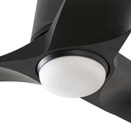 FARO 33827-1TW - LED Reguliuojamas lubinis ventiliatorius HEY TUB S LED/10W/230V 2700/4000/6000K juoda diametras 90 cm + nuotolinio valdymo pultas