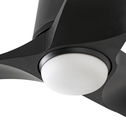 FARO 33827WT-1TW - LED Reguliuojamas lubinis ventiliatorius HEY TUB S LED/10W/230V 2700/4000/6000K juoda diametras 90 cm Wi-Fi Tuya + nuotolinio valdymo pultas