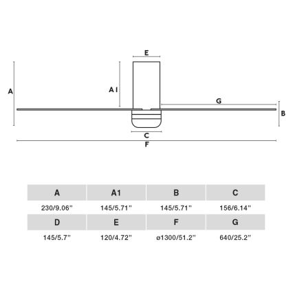FARO 33828-1TW - LED Reguliuojamas lubinis ventiliatorius PUNT TUB M LED/18W/230V 3000/4200/6500K diametras 130 cm balta + nuotolinio valdymo pultas