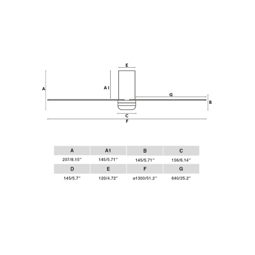 FARO 33828 - Lubinis ventiliatorius PUNT TUB M baltas diametras 130 cm + nuotolinio valdymo pultas