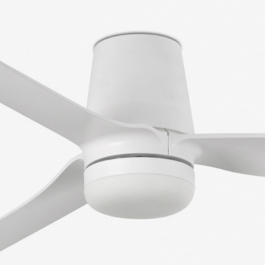 FARO 33828WT-1TW - LED Reguliuojamas lubinis ventiliatorius PUNT TUB M LED/18W/230V 3000/4200/6500K balta diametras 132 cm Wi-Fi Tuya + nuotolinio valdymo pultas