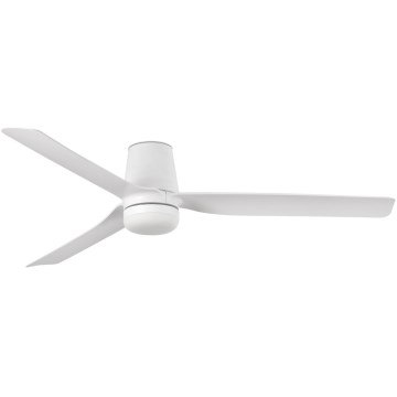 FARO 33828WT-1TW - LED Reguliuojamas lubinis ventiliatorius PUNT TUB M LED/18W/230V 3000/4200/6500K balta diametras 132 cm Wi-Fi Tuya + nuotolinio valdymo pultas