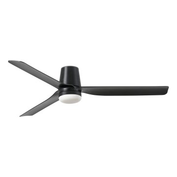 FARO 33830-1TW - LED Pritemdomas lubinis ventiliatorius PUNT TUB M LED/18W/230V 3000/4200/6500K diametras 130 cm juoda + nuotolinio valdymo pultas