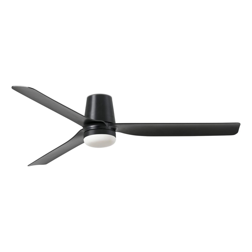 FARO 33830-1TW - LED Pritemdomas lubinis ventiliatorius PUNT TUB M LED/18W/230V 3000/4200/6500K diametras 130 cm juoda + nuotolinio valdymo pultas