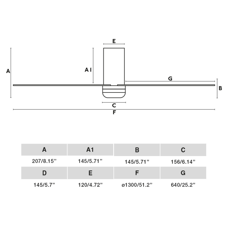 FARO 33830 - Lubinis ventiliatorius PUNT TUB M juodas diametras 130 cm + nuotolinio valdymo pultas