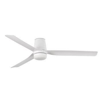 FARO 33832WT-1TW - LED Reguliuojamas lubinis ventiliatorius MINI PUNT TUB S LED/10W/230V 2700/4000/6000K balta diametras 90 cm Wi-Fi Tuya + nuotolinio valdymo pultas