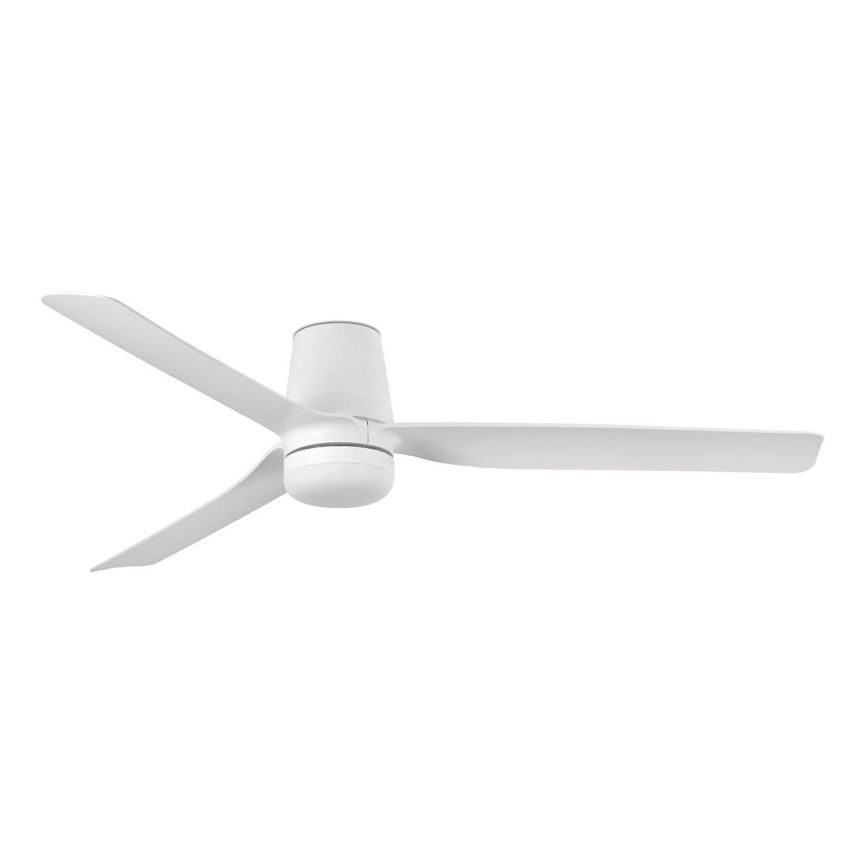 FARO 33832WT-1TW - LED Reguliuojamas lubinis ventiliatorius MINI PUNT TUB S LED/10W/230V 2700/4000/6000K balta diametras 90 cm Wi-Fi Tuya + nuotolinio valdymo pultas