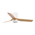 FARO 33833WT-1TW - LED Reguliuojamas lubinis ventiliatorius MINI PUNT TUB S LED/10W/230V 2700/4000/6000K ruda/balta diametras 90 cm Wi-Fi Tuya + nuotolinio valdymo pultas