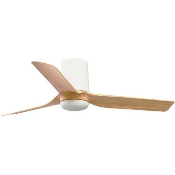 FARO 33833WT - Lubinis ventiliatorius MINI PUNT TUB S ruda/balta diametras 90 cm Wi-Fi Tuya + nuotolinio valdymo pultas