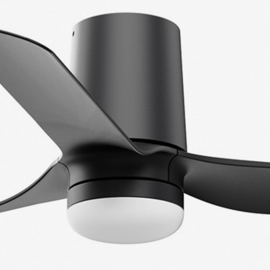FARO 33834WT-1TW - LED Reguliuojamas lubinis ventiliatorius MINI PUNT TUB S LED/10W/230V 2700/4000/6000K juoda diametras 90 cm Wi-Fi Tuya + nuotolinio valdymo pultas