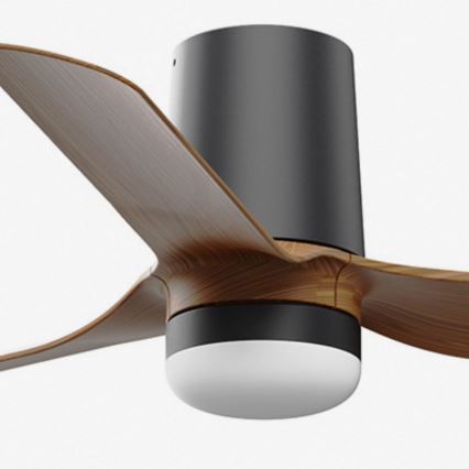 FARO 33835-1TW - LED Pritemdomas lubinis ventiliatorius MINI PUNT TUB S LED/10W/230V 2700/4000/6000K d. 90 cm ruda/juoda + pultelis