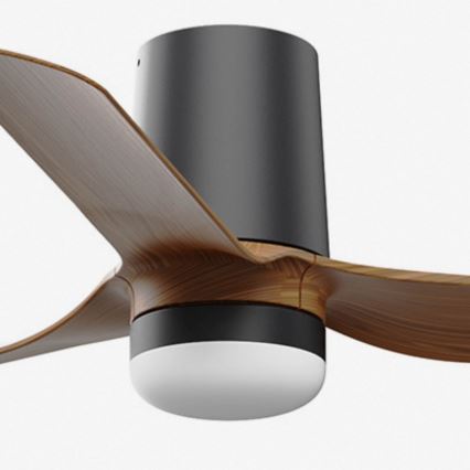 FARO 33835WT-1TW - LED Pritemdomas lubinis ventiliatorius MINI PUNT TUB S LED/10W/230V 2700/4000/6000K ruda/juoda diametras 90 cm Wi-Fi Tuya + nuotolinio valdymo pultas