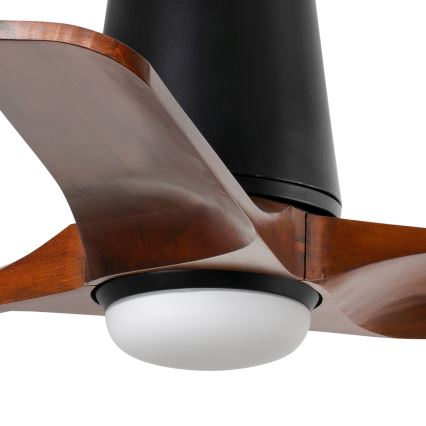 FARO 33837-1TW - LED reguliuojamas lubų ventiliatorius HEYWOOD TUB su LED/10W/230V 2700/3000/4000K pušis/juoda skersm. 90 cm + nuotolinis valdymas