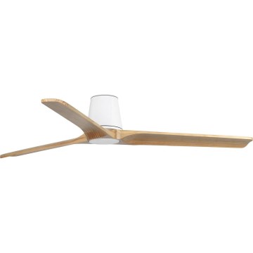 FARO 33838 - Lubinis ventiliatorius HEYWOOD TUB L pušis/balta diametras 132 cm + nuotolinio valdymo pultas