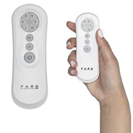FARO 34100 - Lubinis ventiliatorius MILOS juoda + nuotolinio valdymo pultas
