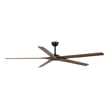 FARO 34190WT - Lubinis ventiliatorius BIGWOOD XL pušis/juoda diametras 200 cm Wi-Fi Tuya + nuotolinio valdymo pultas