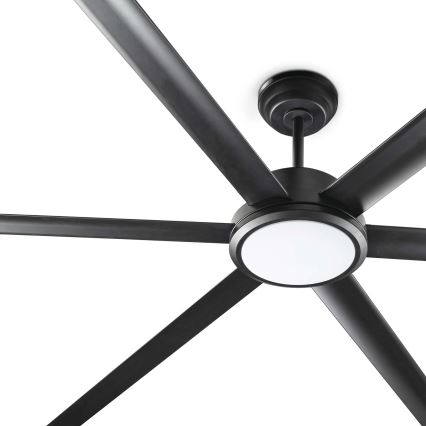 FARO 34203-130 - LED lubinis ventiliatorius ROTTERDAM XL LED/32W/230V juoda diametras 200 cm + nuotolinio valdymo pultas
