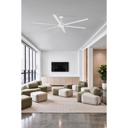 FARO 34206-130 - LED Reguliuojamas lubinis ventiliatorius ROTTERDAM XXL LED/32W/230V balta diametras 250 cm + nuotolinio valdymo pultas