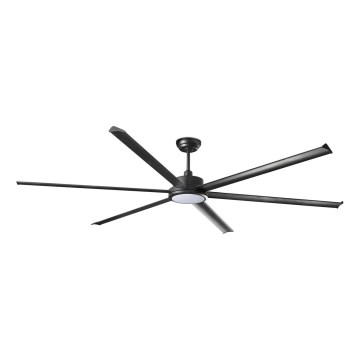 FARO 34207-130 - LED Reguliuojamas lubinis ventiliatorius ROTTERDAM XXL LED/32W/230V juoda diametras 250 cm + nuotolinio valdymo pultas