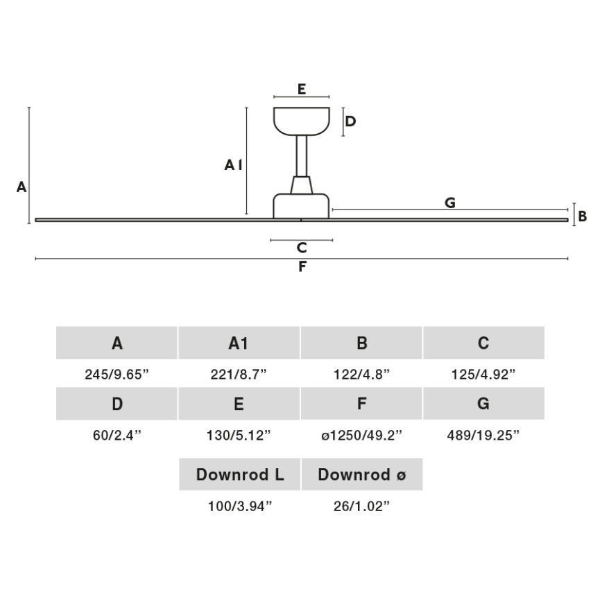 FARO 34274 - Lubinis ventiliatorius MARINE M balta diametras 125 cm IP44 + nuotolinio valdymo pultas