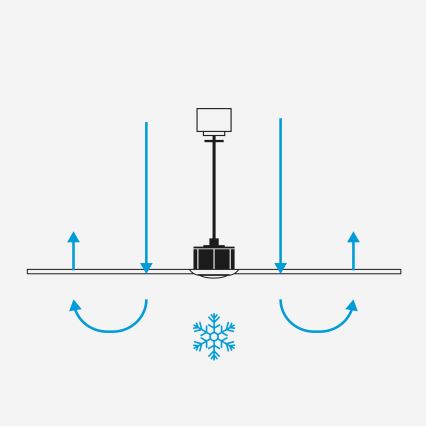 FARO 34282WT-11L - Lubinis ventiliatorius KLIM L 1xE27/15W/230V medis/juoda diametras 150 cm Wi-Fi Tuya + nuotolinio valdymo pultas