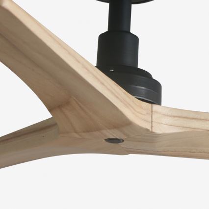 FARO 34284 - Lubinis ventiliatorius KLIM S pušis/juoda diametras 92,5 cm + nuotolinio valdymo pultas