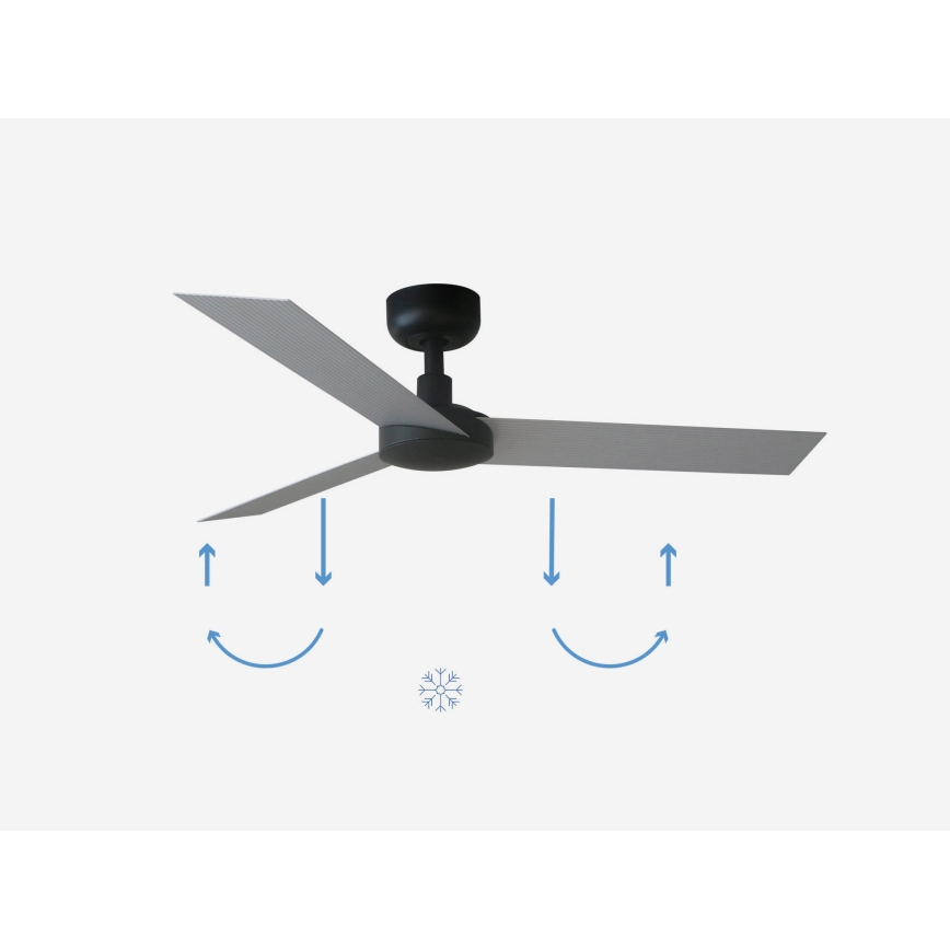 FARO 34285 - Lubinis šviestuvas CRUISER S juoda diametras 106 cm + nuotolinio valdymo pultas