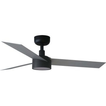 FARO 34285WT1S - Dimeriuojamas LED lubų ventiliatorius CRUISER S, LED 18 W, 230 V, 2700/3000/4000 K, skersmuo 106 cm, pilka/juoda, Wi‑Fi Tuya + nuotolinis valdymas