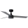 FARO 34285WT1S - Dimeriuojamas LED lubų ventiliatorius CRUISER S, LED 18 W, 230 V, 2700/3000/4000 K, skersmuo 106 cm, pilka/juoda, Wi‑Fi Tuya + nuotolinis valdymas