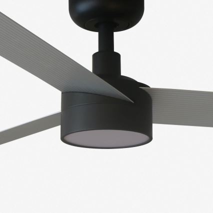 FARO 34286-1TW - Dimeriuojamas LED lubinis ventiliatorius CRUISER L LED/18W/230V 2700/3000/4000K skersmuo 132 cm juoda/pilka + nuotolinis valdymas