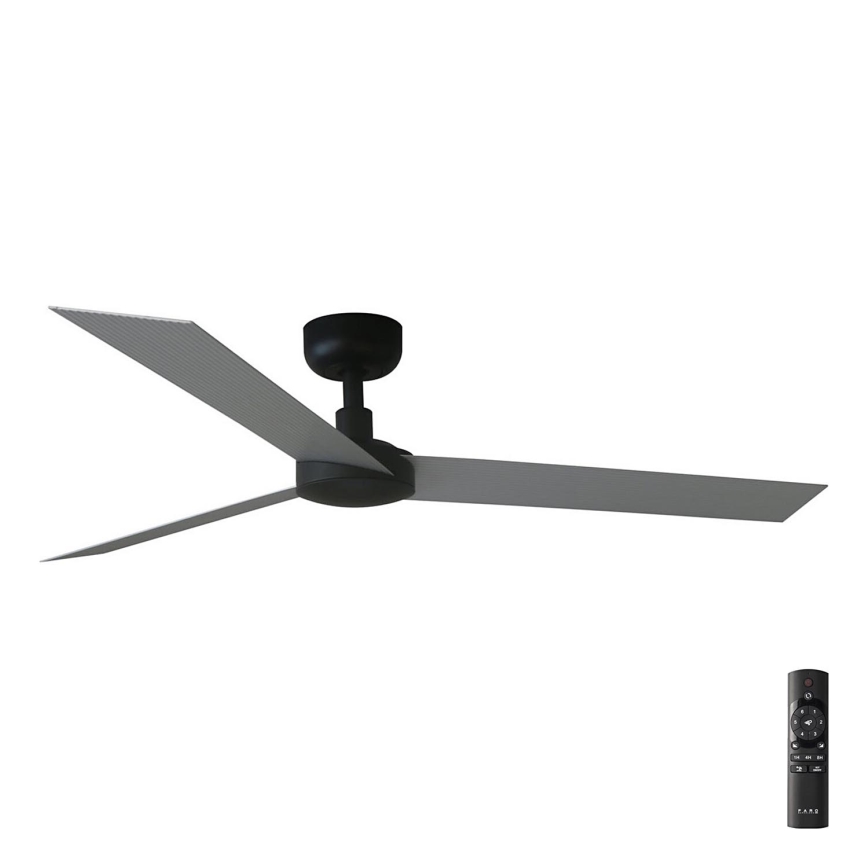FARO 34286 - Lubinis ventiliatorius CRUISER L juodas diametras 132 cm + nuotolinio valdymo pultas