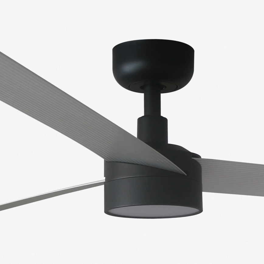 FARO 34287-1TW - LED Pritemdomas lubinis ventiliatorius CRUISER XL LED/18W/230V 2700/4000/6500K d. 160 cm juodas/pilkas + valdymo pultas