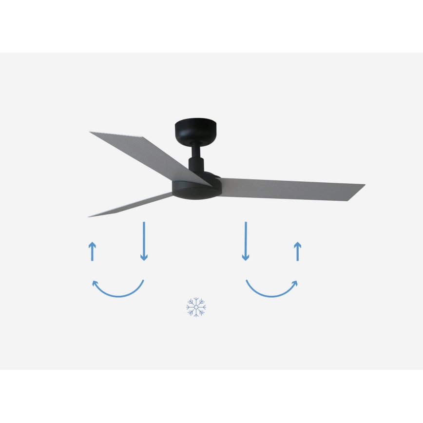 FARO 34287 - Lubinis ventiliatorius CRUISER XL juodas diametras 160 cm + nuotolinio valdymo pultas