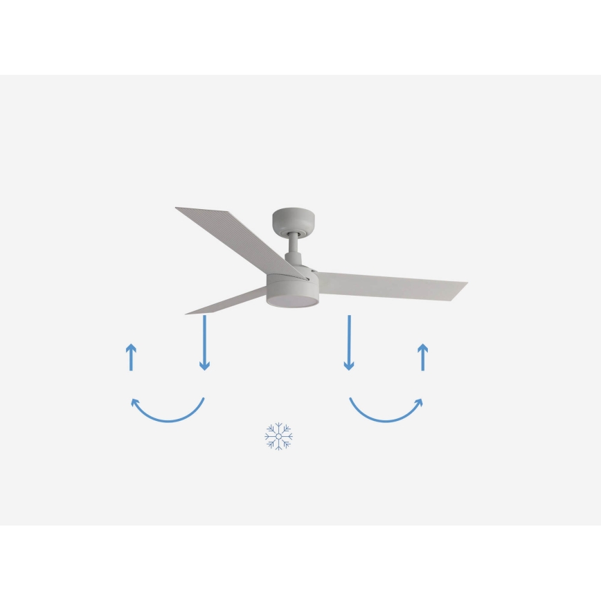 FARO 34288-1TW - Dimeriuojamas CRUISER LED ventiliatorius/20 W/230 V, skersmuo 106 cm, 2700/3000/4000 K + nuotolinis valdymas