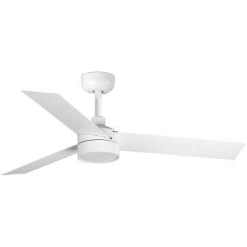 FARO 34288WT1S - lubų ventiliatorius CRUISER S su reguliuojama LED/18W/230V 2700/3000/4000K, skersmuo 106 cm, baltas, Wi‑Fi Tuya + nuotolinis valdymas