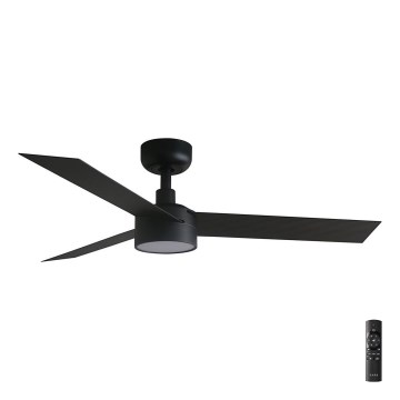 FARO 34289-1TW - Dimeriuojamas LED lubų ventiliatorius CRUISER su LED/18W/230V 2700/3000/4000K skersmuo 106 cm juodas + nuotolinis pultas