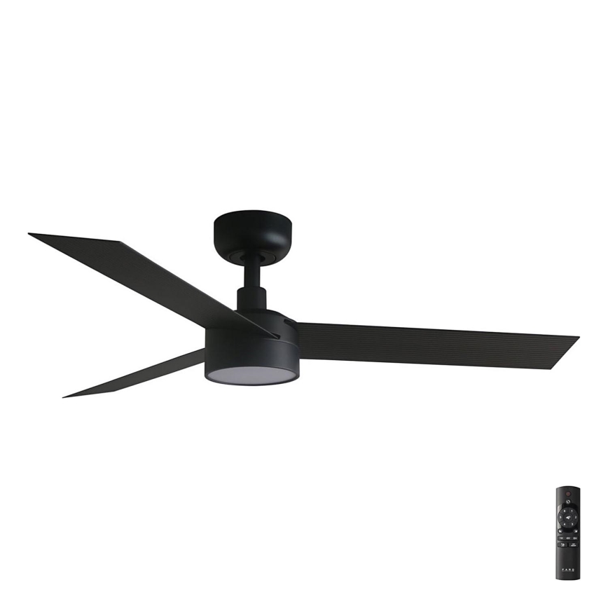 FARO 34289-1TW - LED Pritemdomas lubinis ventiliatorius CRUISER S LED/18W/230V 2700/4000/6500K diametras 106 cm juodas + nuotolinio valdymo pultas