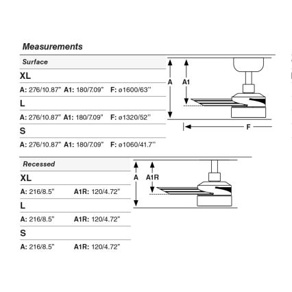 FARO 34289WT1S - Lubinis ventiliatorius CRUISER S su reguliuojamu LED apšvietimu/18W/230V 2700/3000/4000K Ø 106 cm, juodas, Wi-Fi Tuya + nuotolinis valdymas