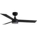 FARO 34289WT1S - Lubinis ventiliatorius CRUISER S su reguliuojamu LED apšvietimu/18W/230V 2700/3000/4000K Ø 106 cm, juodas, Wi-Fi Tuya + nuotolinis valdymas