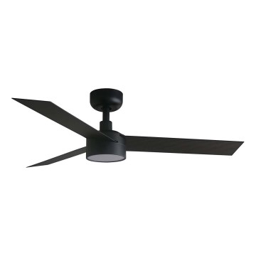 FARO 34289WT1S - Lubinis ventiliatorius CRUISER S su reguliuojamu LED apšvietimu/18W/230V 2700/3000/4000K Ø 106 cm, juodas, Wi-Fi Tuya + nuotolinis valdymas