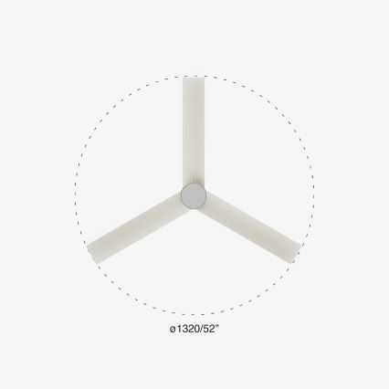 FARO 34290-1TW - LED reguliuojamas ventiliatorius CRUISER LED/20W/230V 2700/3000/4000K skersmuo 132 cm, balta + nuotolinis valdymas