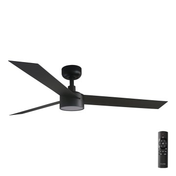 FARO 34291-1TW - LED Pritemdomas lubinis ventiliatorius CRUISER LED/20W/230V 2700/4000/6500K diametras 132 cm juodas + nuotolinio valdymo pultas