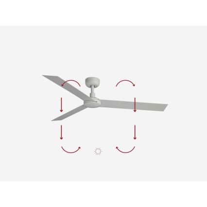 FARO 34292WP - Lubinis ventiliatorius CRUISER XL baltas d. 160 cm SMART + nuotolinio valdymo pultas