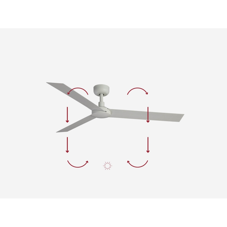 FARO 34292WP - Lubinis ventiliatorius CRUISER XL baltas d. 160 cm SMART + nuotolinio valdymo pultas