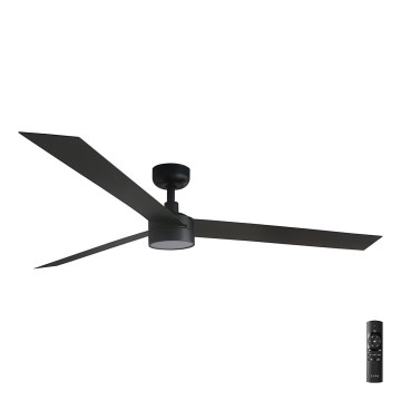 FARO 34293-1TW - Dimeriuojamas LED lubų ventiliatorius CRUISER XL LED/18W/230V, spalvos temperatūra 2700/3000/4000K, skersmuo 160 cm, juodas + nuotolinis valdymas