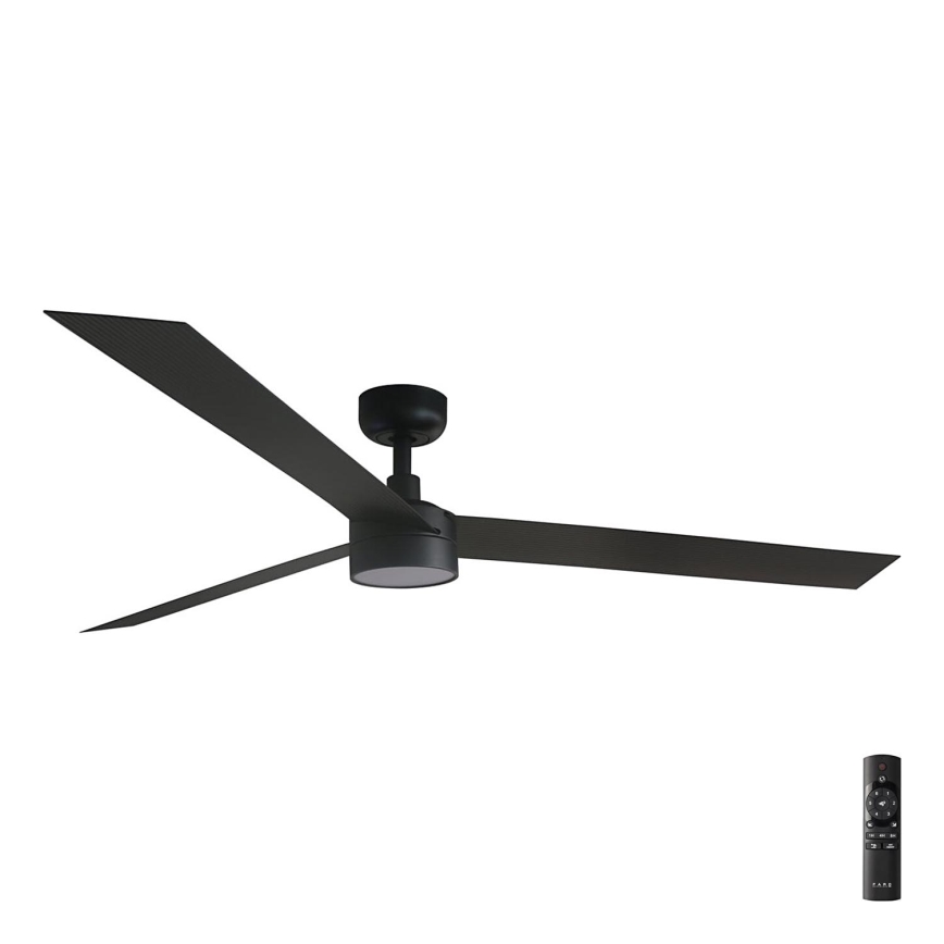 FARO 34293-1TW - LED Pritemdomas lubinis ventiliatorius CRUISER XL LED/18W/230V 2700/4000/6500K diametras 160 cm juodas + nuotolinio valdymo pultas