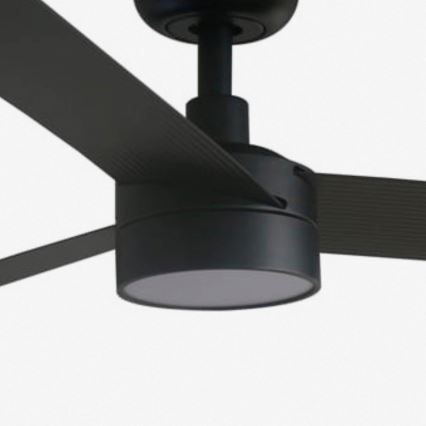 FARO 34293WT1S - LED dimeriuojamas lubinis ventiliatorius CRUISER XL LED/18W/230V 2700/3000/4000K skersmuo 160 cm juodas Wi-Fi Tuya + nuotolinis valdymas